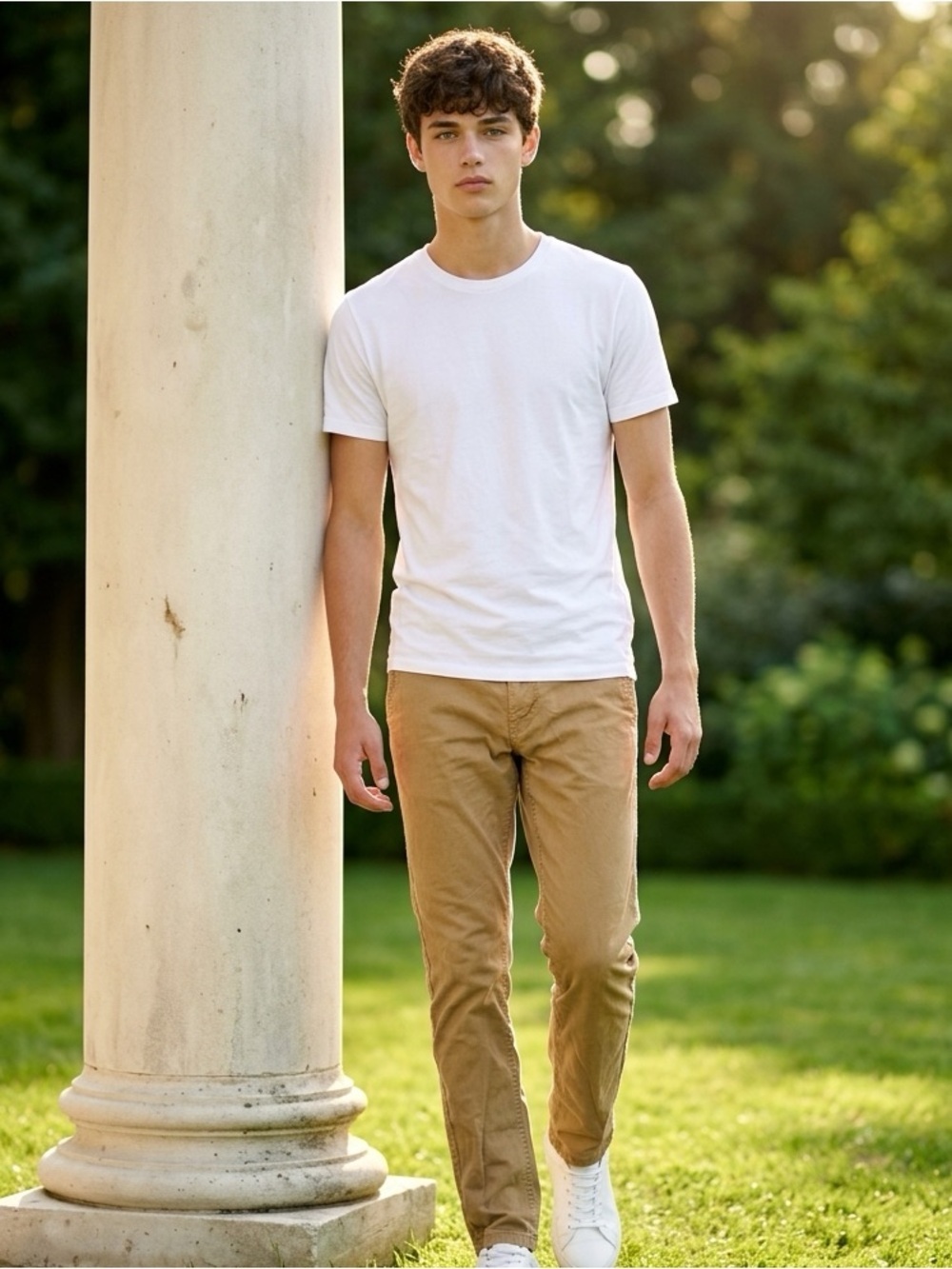 EUC Aeropostale Teen/Men's Tan Khaki Chino Slim Straight Pants - Size 28